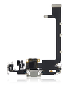 Charging Port Flex Cable With Board Compatible For iPhone 11 Pro Max (Used OEM Pull) (Silver)
