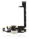 Charging Port Flex Cable With Board Compatible For iPhone 11 Pro Max (Aftermarket Plus) (Silver)