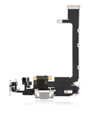Charging Port Flex Cable With Board Compatible For iPhone 11 Pro Max (Premium) (Silver)