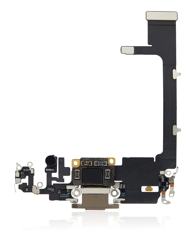 Charging Port Flex Cable With Board Compatible For iPhone 11 Pro (Used OEM Pull) (Gold)