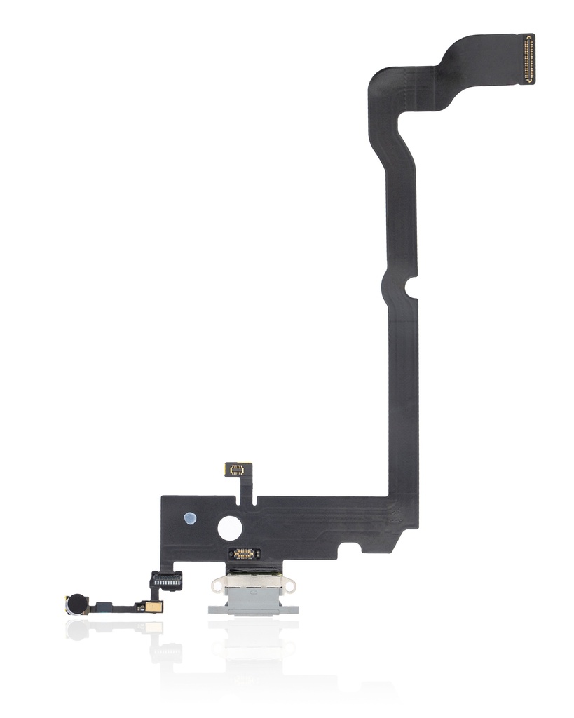Charging Port Flex Cable Compatible For iPhone XS Max (Premium) (Silver)