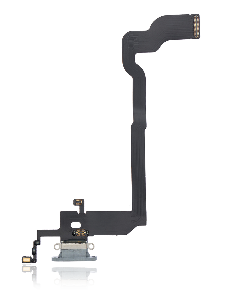 Charging Port Flex Cable Compatible For iPhone X (Aftermarket) (Silver)