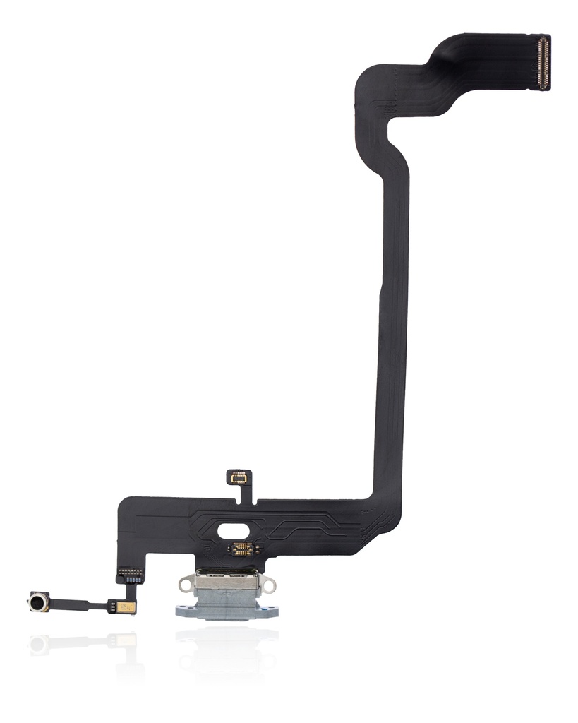 Charging Port Flex Cable Compatible For iPhone XS (Aftermarket) (Silver)