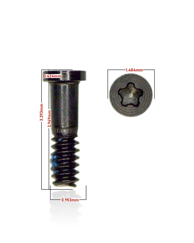 Bottom Screws Compatible For iPhone 5S (Space Gray) (100 Pack)