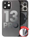 Back Housing W/ Small Components Pre-Installed Compatible For iPhone 13 Pro (US Version) (Used OEM Pull: Grade C) (Graphite)