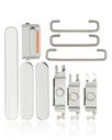 Hard Buttons (Power / Volume / Switch) Compatible For iPhone 13 Pro / 13 Pro Max (Silver)