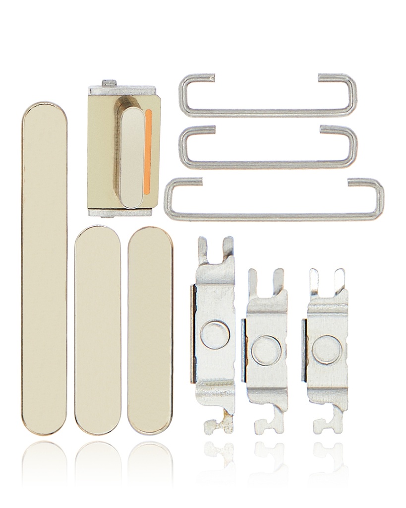 Hard Buttons (Power / Volume / Switch) Compatible For iPhone 13 Pro / 13 Pro Max (Gold)
