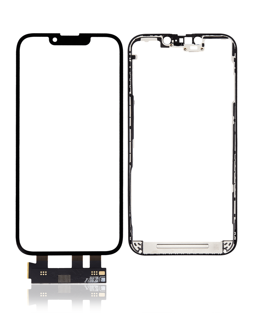 4 in 1 With Frame Included (Front Glass + OCA + Short Touch + OCA Pre-Installed) Compatible For iPhone 13 Pro (OCA Master)