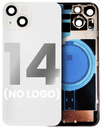 Back Glass With Steel Plate With MagSafe Magnet Pre-Installed Compatible For iPhone 14 (Starlight) (No Logo)