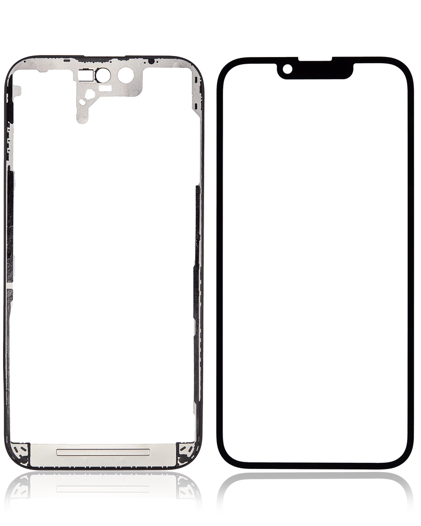 2 in 1 With Frame Included (Front Glass + OCA Pre-Installed) Compatible For iPhone 14 (OCA Master)
