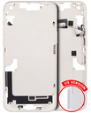 Mid-Frame Housing With Power And Volume Button Compatible For iPhone 14 Plus (US Version) (Used OEM Pull: Grade B) (Starlight)