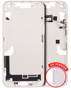 Mid-Frame Housing With Power And Volume Button Compatible For iPhone 14 Plus (US Version) (Aftermarket Plus) (Starlight)