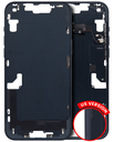Mid-Frame Housing With Power And Volume Button Compatible For iPhone 14 Plus (US Version) (Aftermarket Plus) (Midnight)