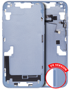 Mid-Frame Housing With Power And Volume Button Compatible For iPhone 14 Plus (US Version) (Aftermarket Plus) (Blue)