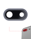 Back Camera Lens With Bracket &amp; Bezel Compatible For iPhone 8 Plus (Space Gray) (10 Pack) (Real Sapphire l Premium)