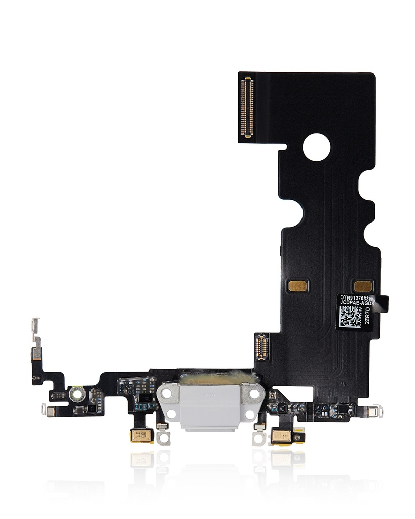 Charging Port Flex Cable Compatible For iPhone 8 (Premium) (Silver)