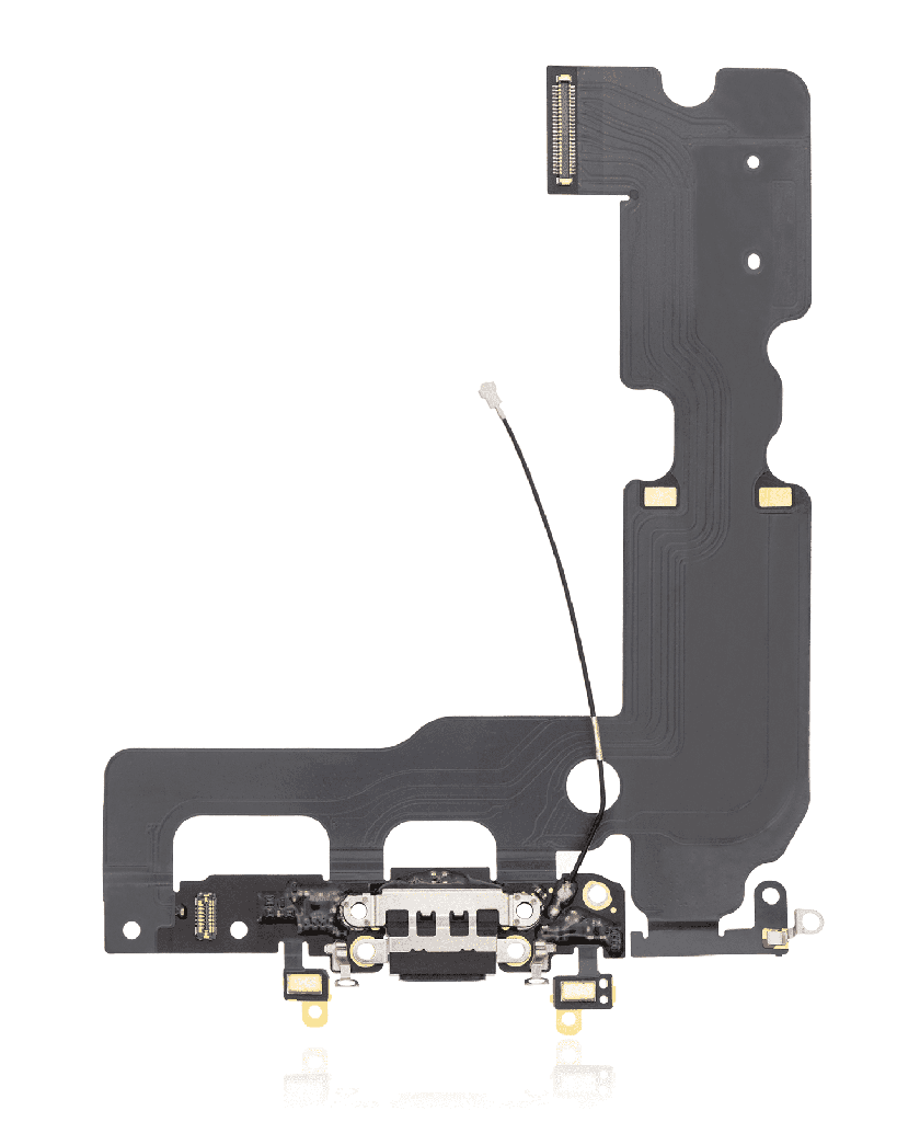 Charging Port Flex Cable Compatible For iPhone 7 Plus (Premium) (Jet / Matte Black)