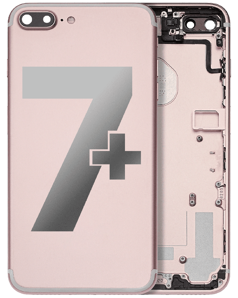 Back Housing W/ Small Components Pre-Installed Compatible For iPhone 7 Plus (Used OEM Pull: Grade A) (Rose Gold)