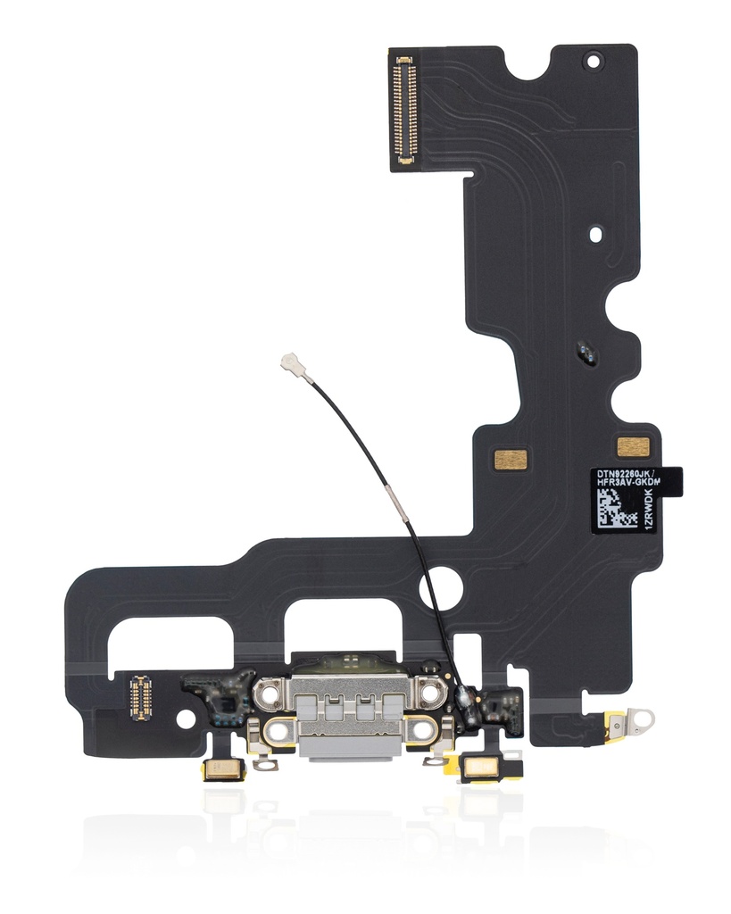 Charging Port Flex Cable Compatible For iPhone 7 (Premium) (Silver)