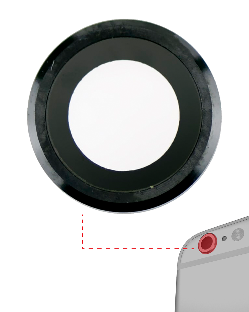 Back Camera Lens Compatible For iPhone 6 Plus / 6S Plus (Space Gray) (10 Pack)