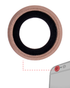Back Camera Lens Compatible For iPhone 6 / 6S (Rose Gold) (10 Pack) (Real Sapphire l Premium)