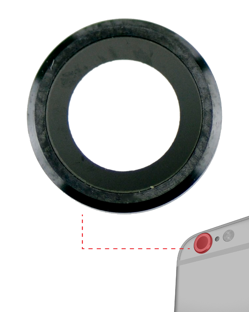 Back Camera Lens Compatible For iPhone 6 / 6S (Space Gray) (10 Pack)