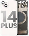 Back Glass With Steel Plate With MagSafe Magnet Pre-Installed Compatible For iPhone 14 Plus (Used OEM Pull: Grade A) (Starlight)