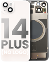 Back Glass With Steel Plate With MagSafe Magnet Pre-Installed Compatible For iPhone 14 Plus (Starlight) (No Logo)