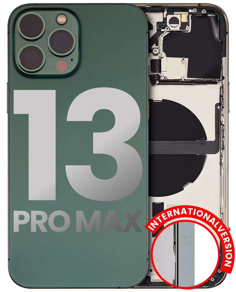 Back Housing W/ Small Components Pre-Installed Compatible For iPhone 13 Pro Max (International Version) (Used OEM Pull: Grade C) (Alpine Green)