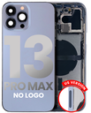 Back Housing W/ Small Components Pre-Installed Compatible For iPhone 13 Pro Max (US Version) (No Logo) (Aftermarket Plus) (Sierra Blue)