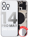 Back Housing W/ Small Pre-Installed Compatible For iPhone 14 Pro Max (U.S Version) (No Logo) (Aftermarket Plus) (Silver)