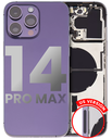 Back Housing W/ Small Pre-Installed Compatible For iPhone 14 Pro Max (U.S Version) (Used OEM Pull: Grade C) (Deep Purple)