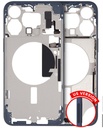 Mid-Frame Housing With Power And Volume Button Compatible For iPhone 15 Pro Max (US Version) (Used OEM Pull: Grade A) (Blue Titanium)
