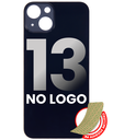 Back Glass With 3M Adhesive Compatible For iPhone 13 (No Logo / Large Camera Hole) (Midnight)