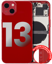 Back Housing W/ Small Components Pre-Installed Compatible For iPhone 13 (International Version) (Used OEM Pull: Grade C) (Red)