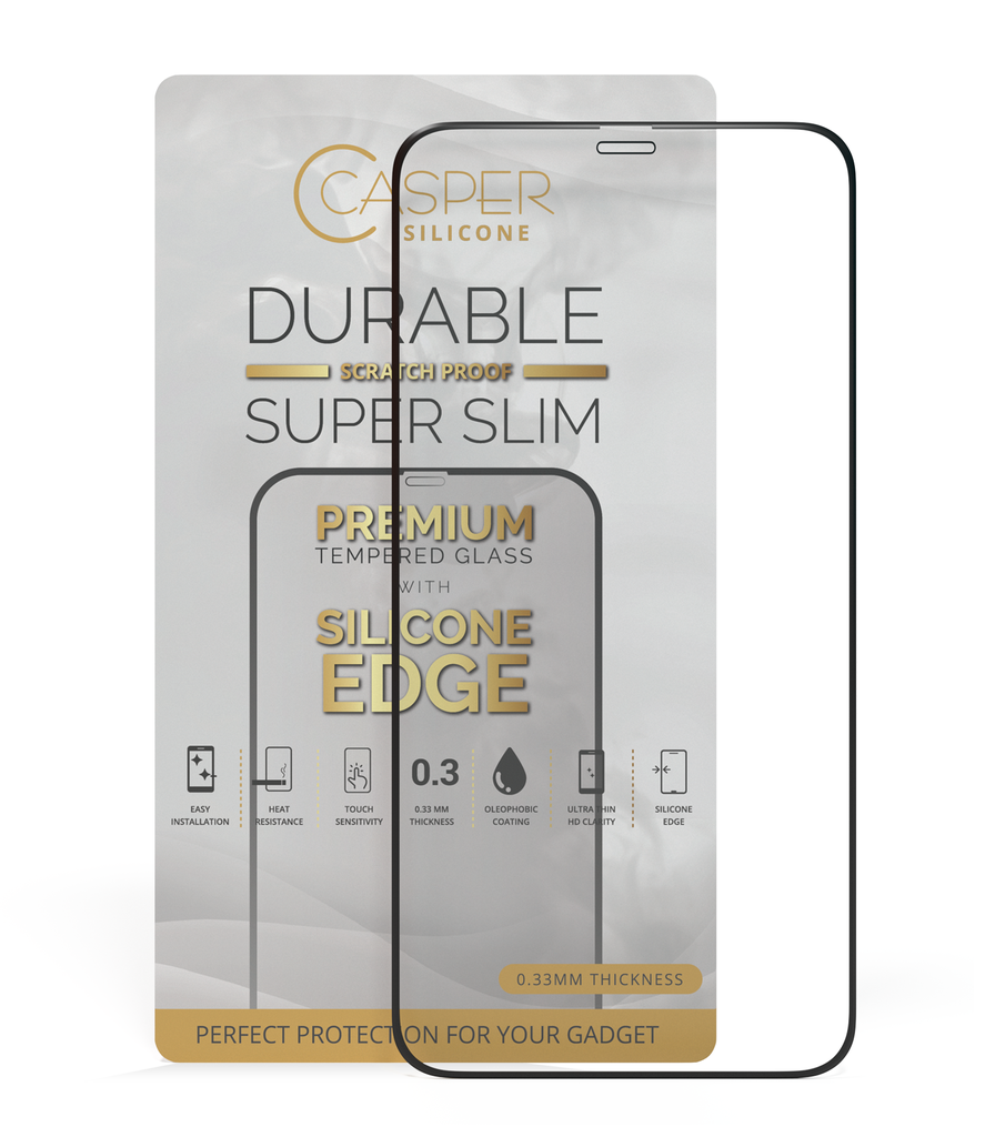 Casper Silicone Tempered Glass Compatible For iPhone 13 Pro Max (Retail Pack) (Clear)