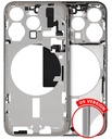 Mid-Frame Housing With Power And Volume Button Compatible For iPhone 15 Pro (US Version) (Used OEM Pull: Grade B) (White Titanium)