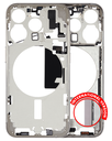 Mid-Frame Housing With Power And Volume Button Compatible For iPhone 15 Pro (International Version) (Used OEM Pull: Grade A) (Natural Titanium)
