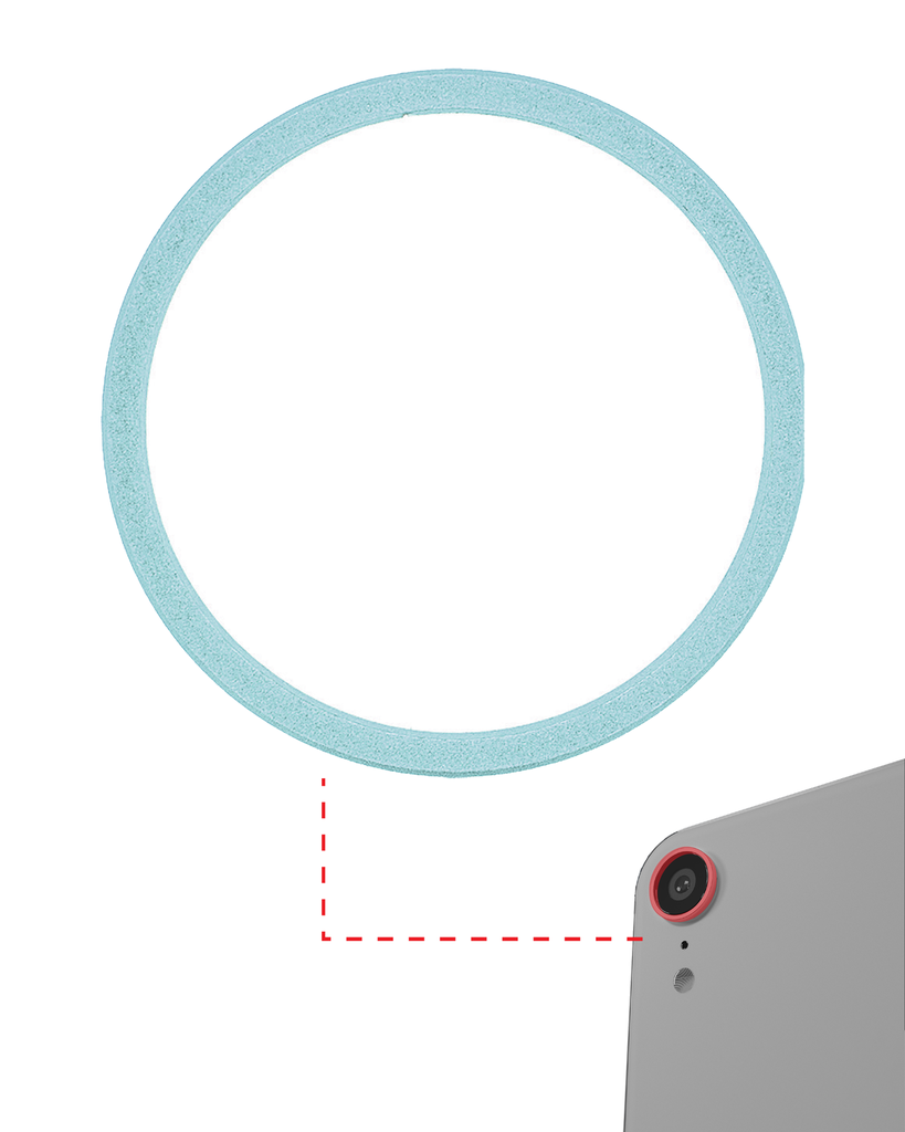 Back Camera Bezel Ring Only Compatible For iPhone XR (Blue) (10 Pack)