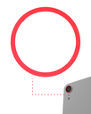 Back Camera Bezel Ring Only Compatible For iPhone XR (Red) (10 Pack)