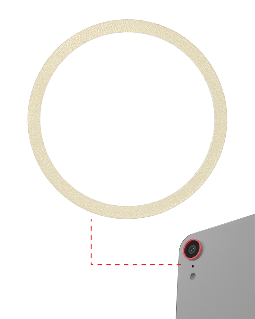 Back Camera Bezel Ring Only Compatible For iPhone XR (Yellow) (10 Pack)