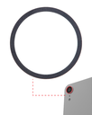 Back Camera Bezel Ring Only Compatible For iPhone XR (Black) (10 Pack)