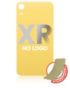 Back Glass With 3M Adhesive Compatible For iPhone XR (No Logo / Large Camera Hole) (Yellow)