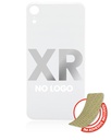 Back Glass With 3M Adhesive Compatible For iPhone XR (No Logo / Large Camera Hole) (White)