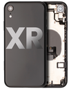 Back Housing W/ Small Components Pre-Installed Compatible For iPhone XR (Used OEM Pull: Grade C) (Black)