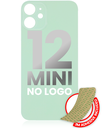 Back Glass With 3M Adhesive Compatible For iPhone 12 Mini (No Logo / Large Camera Hole) (Green)