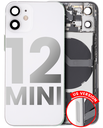 Back Housing W/ Small Components Pre-Installed Compatible For iPhone 12 Mini (US Version) (Used OEM Pull: Grade C) (White)