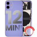 Back Housing W/ Small Components Pre-Installed Compatible For iPhone 12 Mini (International Version) (Used OEM Pull: Grade B) (Purple)