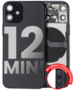 Back Housing W/ Small Components Pre-Installed Compatible For iPhone 12 Mini (International Version) (Used OEM Pull: Grade B) (Black)