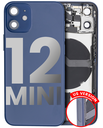 Back Housing W/ Small Components Pre-Installed Compatible For iPhone 12 Mini (US Version) (Used OEM Pull: Grade B) (Blue)